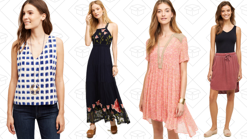 Groundwork Tank, $42 | Tulipan Maxi Dress, $84 | Morning Glory Swing Dress, $49 | Girlfriend Day Skirt, $42